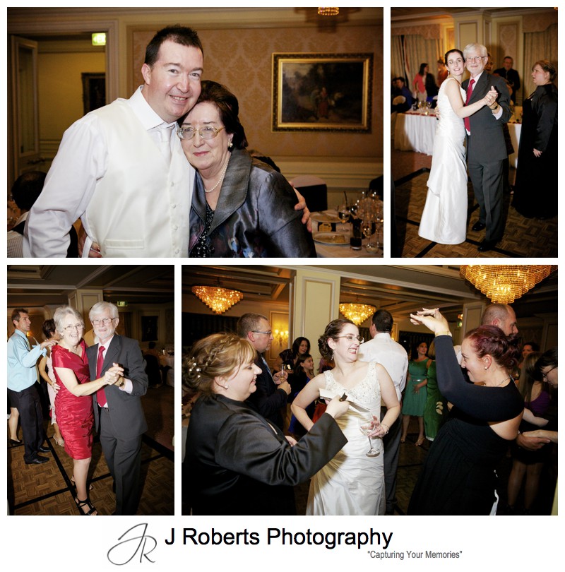 Dancefloor action at wedding reception - sydney wedding photography 